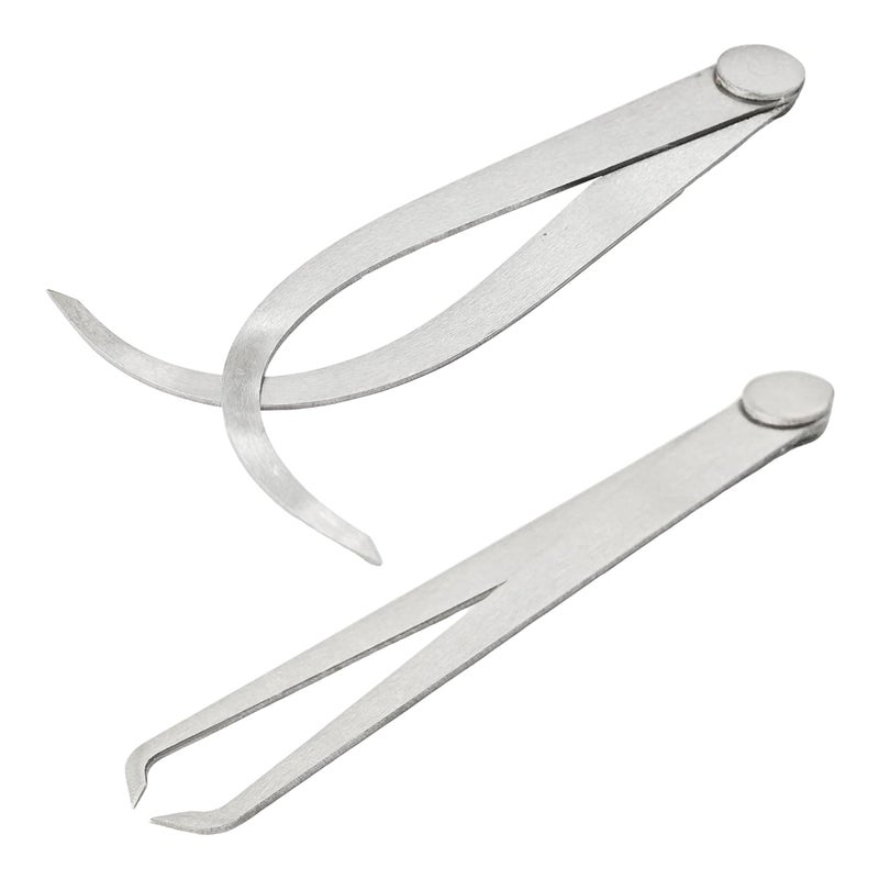 AUXBC 1 Pair 150mm (6 Inch) Inside Outside Caliper Set, Stainless Steel Measuring Tool with Firm Friction Joint for Accurate Internal and External Measurements - Image 1